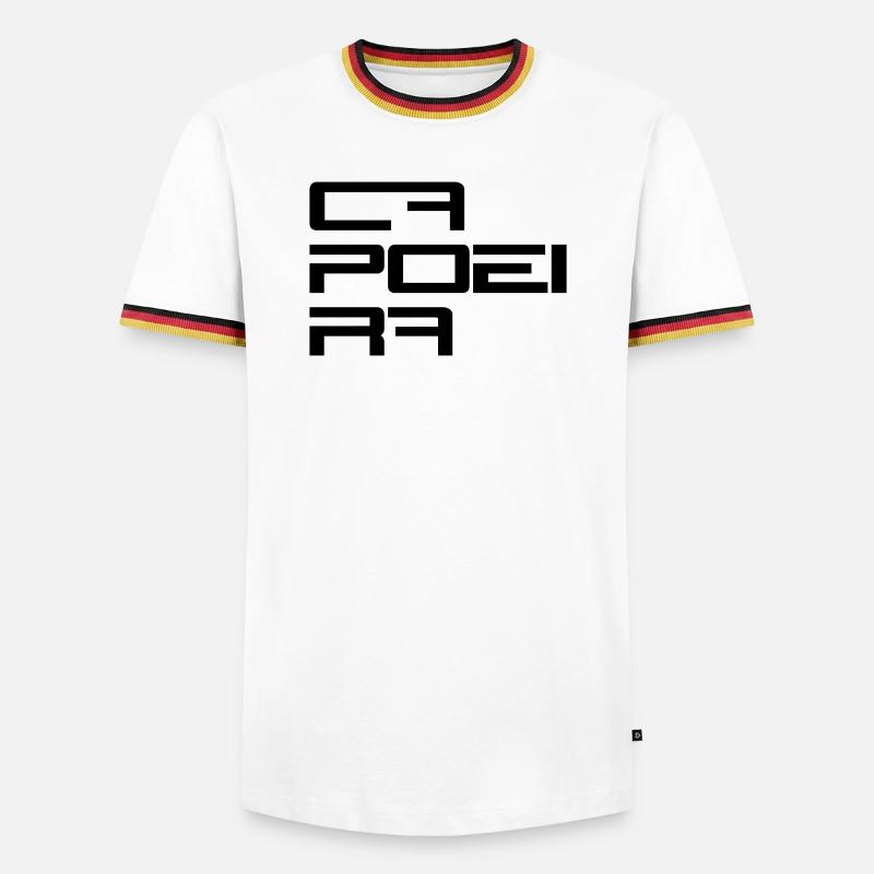 Capoeira Modern Style - Männer Kontrast-T-Shirt - Weiß/Dreifarbig