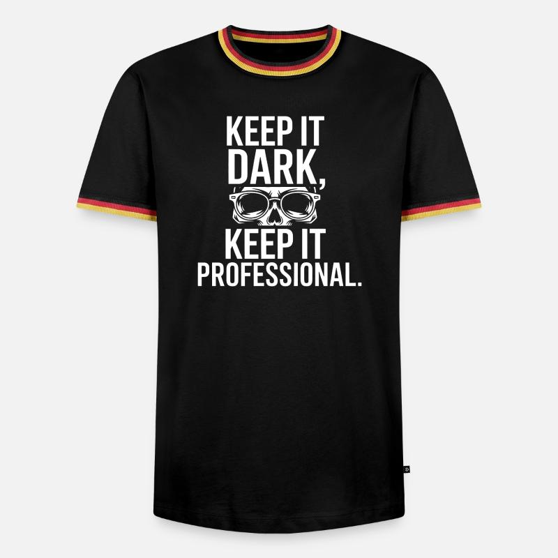 Keep It Dark Skull Pro - Männer Kontrast-T-Shirt - Schwarz/Dreifarbig