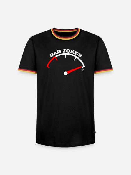 Dad Jokes Meter Tee Design - Men's Ringer Shirt - black/tricolour