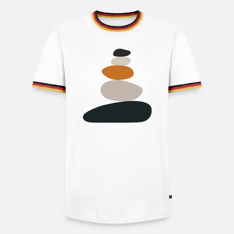 Stone Stack Zen Balance - Men's Ringer Shirt - white/tricolour