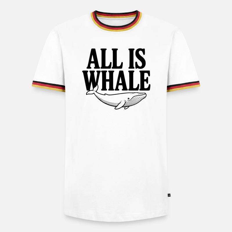 Alles ist Wal - Männer Kontrast-T-Shirt - Weiß/Dreifarbig