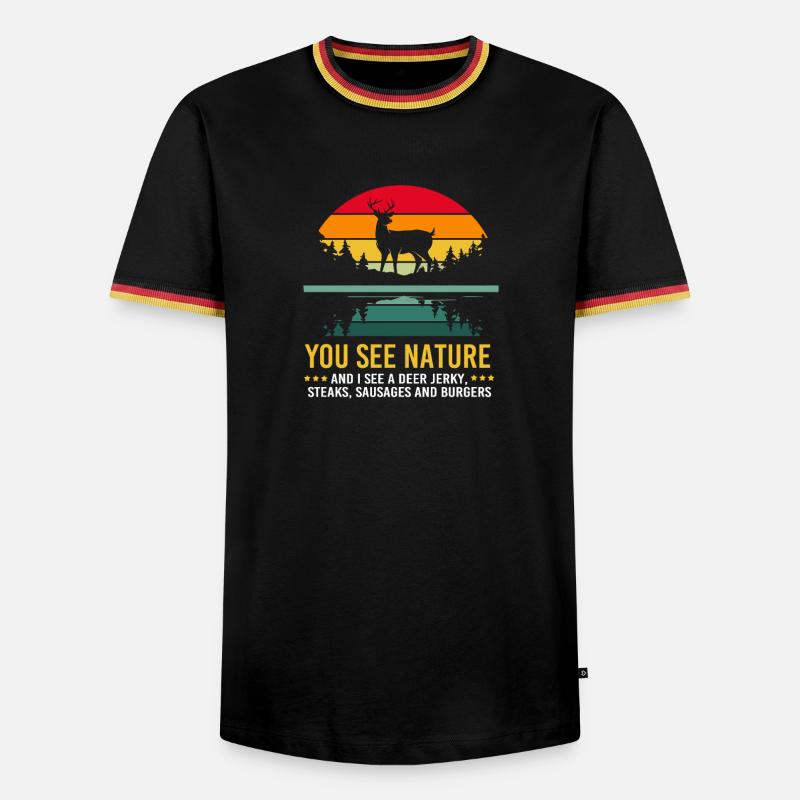 Bogen Bogenschütze Bogenschießen - Männer Kontrast-T-Shirt - Weiß/Dreifarbig