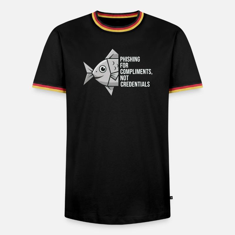 Phishing for Compliments Cyber Security - Men's Ringer Shirt - black/tricolour
