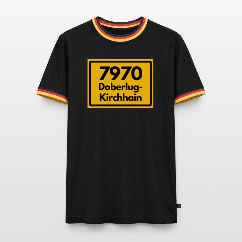 OLD POSTCODE ZIP CODE 7970 DOBERLUG KIRCHHAIN Men's Ringer Shirt