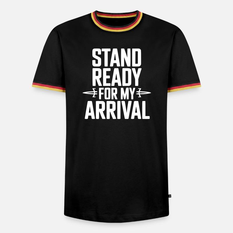 Préparez-vous à mon arrivée - T-shirt contrasté Homme - noir/tricolore