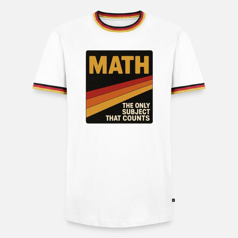 Retro Math Counts Poster - Men's Ringer Shirt - white/tricolour