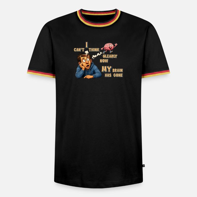 Thinking Offline - My Brain Has Quit - Men's Ringer Shirt - black/tricolour