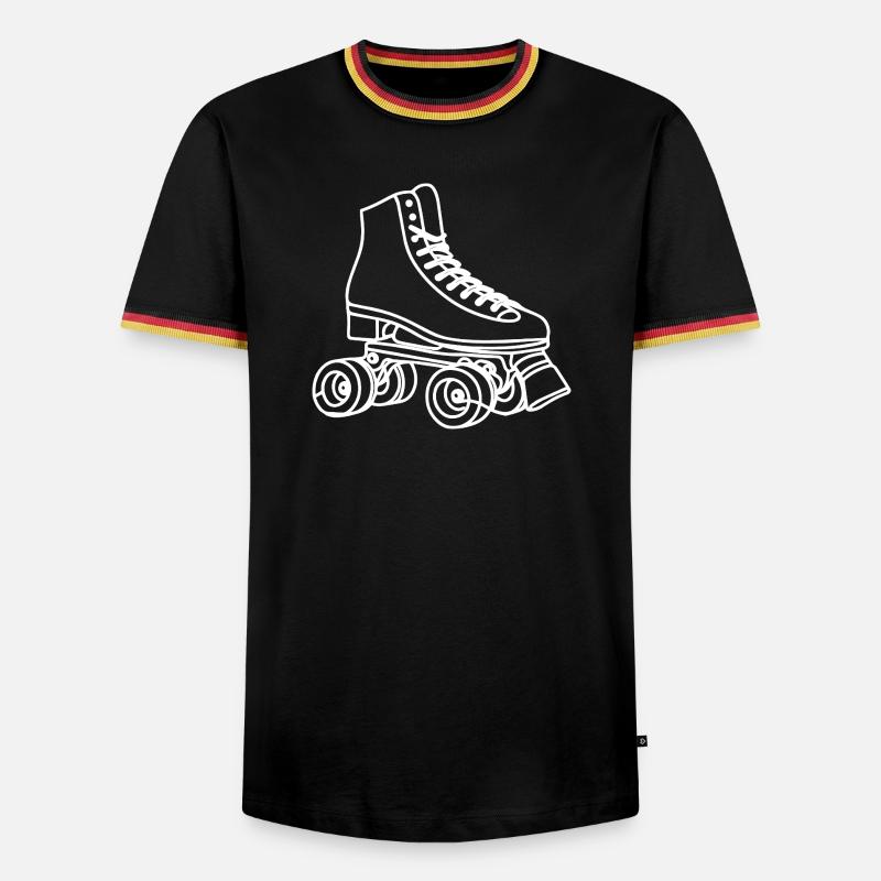 Roller Skates Drawing - Men's Ringer Shirt - black/tricolour