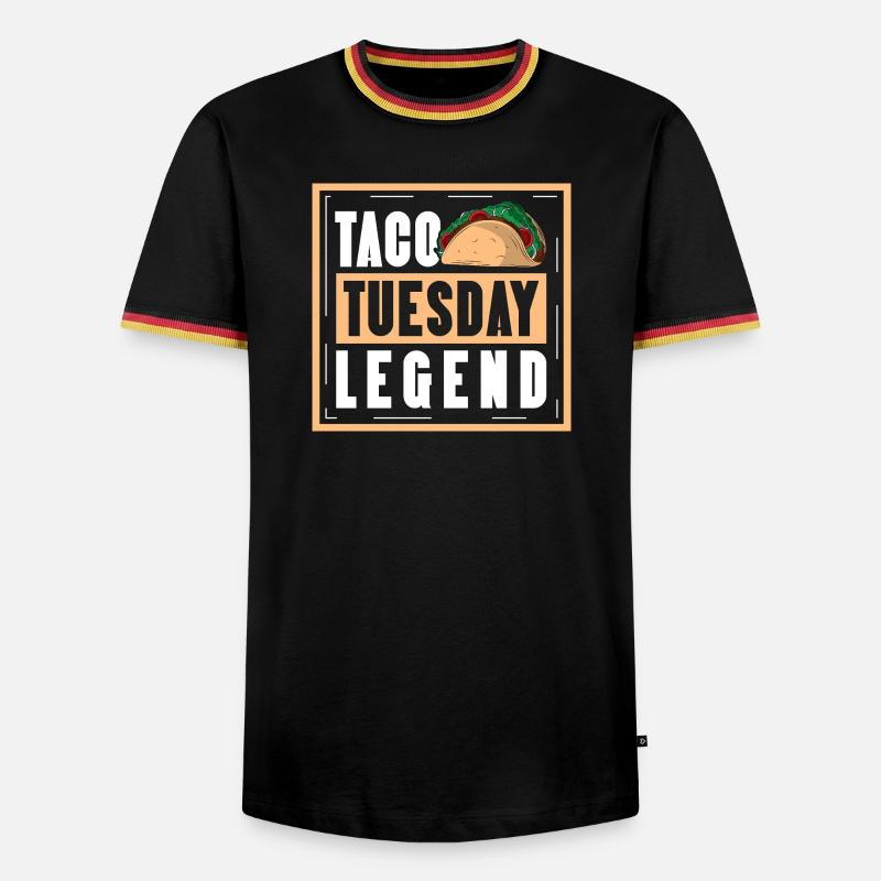taco tuesday legend - Männer Kontrast-T-Shirt - Schwarz/Dreifarbig