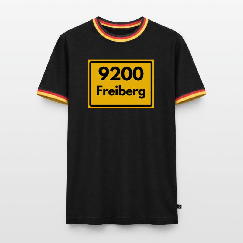 OLD POSTCODE 9200 SAXONY FREIBERG POSTAL CODE Men's Ringer Shirt