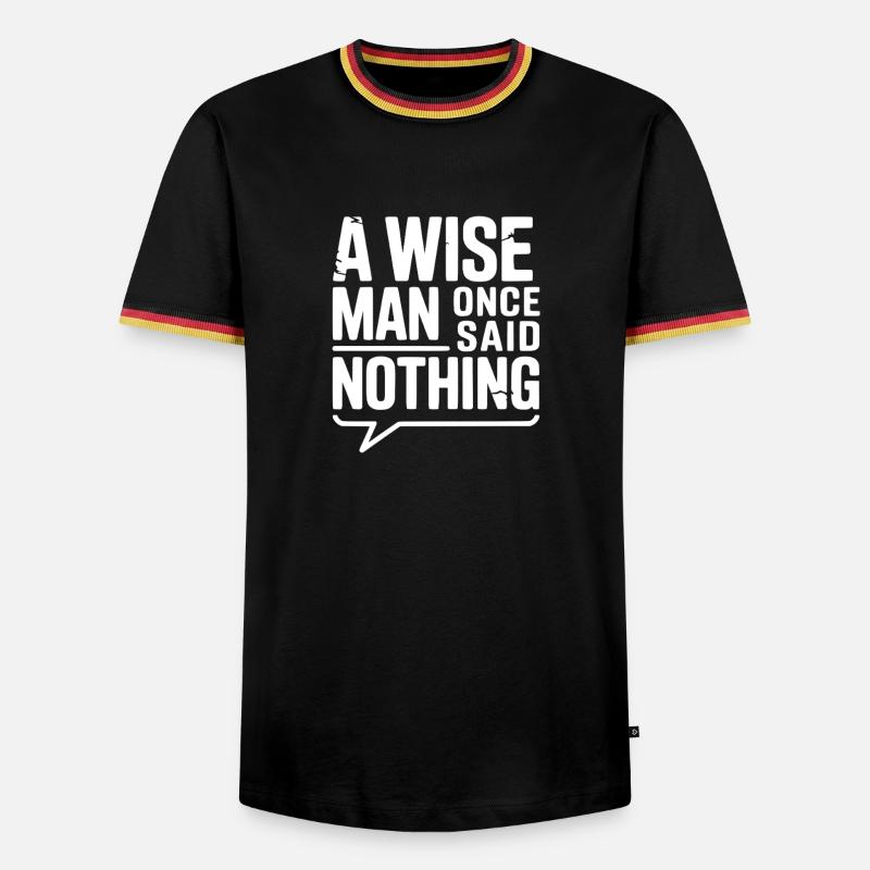 Ein weiser Mann sagte einst nichts - Männer Kontrast-T-Shirt - Schwarz/Dreifarbig