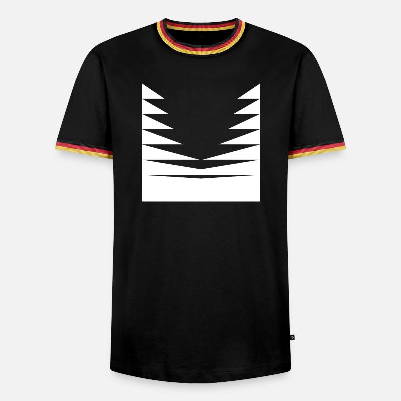 Triangles Pattern design - Men's Ringer Shirt - black/tricolour