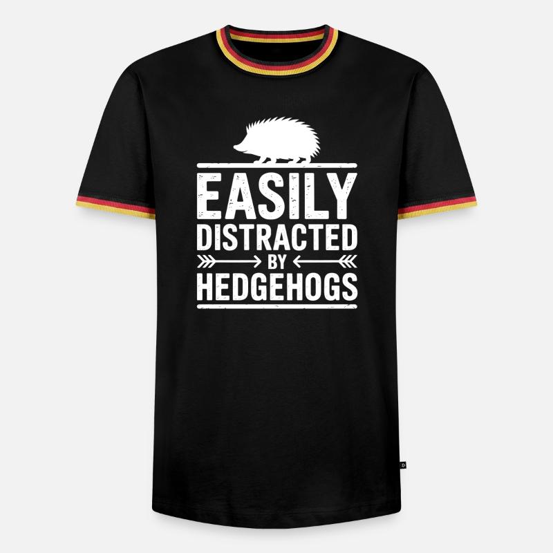 Igel Sprüche Igel Lustiges Igel Geschenk - Männer Kontrast-T-Shirt - Schwarz/Dreifarbig