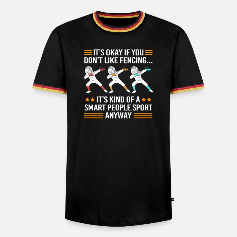 fencing - Men's Ringer Shirt - black/tricolour