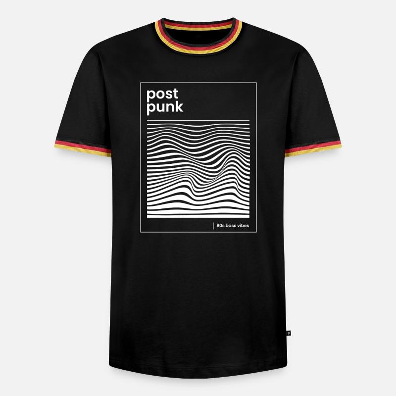 Post Punk Wave Pattern Poster - Men's Ringer Shirt - black/tricolour