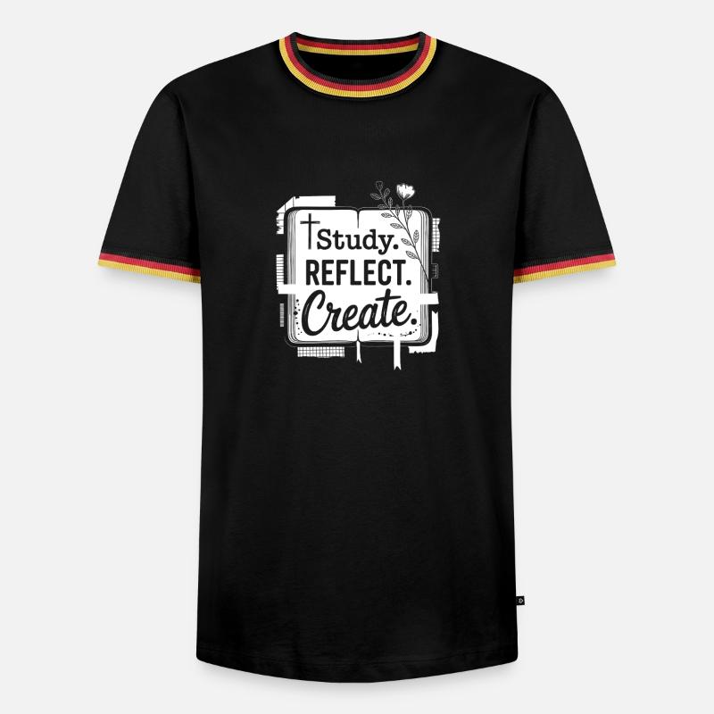 Study Reflect Create - Men's Ringer Shirt - black/tricolour
