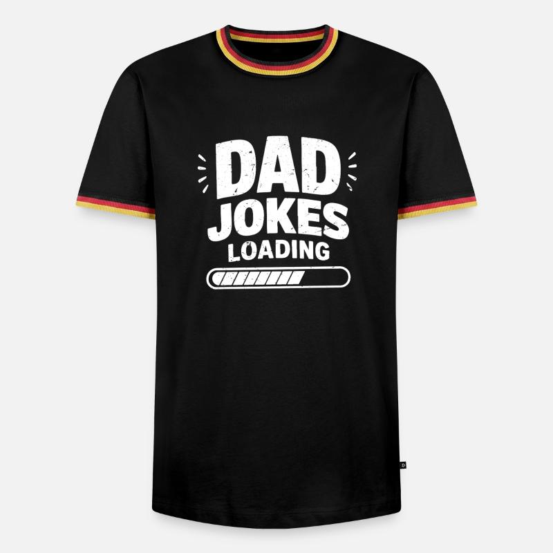 dad jokes loading - Männer Kontrast-T-Shirt - Schwarz/Dreifarbig