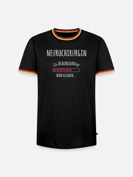 Neurochirurgin Ausbildung Medizinstudium Ärztin - Männer Kontrast-T-Shirt - Schwarz/Dreifarbig