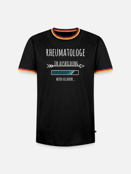 Rheumatologe Ausbildung Medizinstudium Arzt - Männer Kontrast-T-Shirt - Schwarz/Dreifarbig
