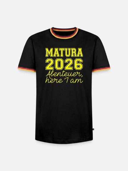Matura 2026 Spruch - Men's Ringer Shirt - black/tricolour