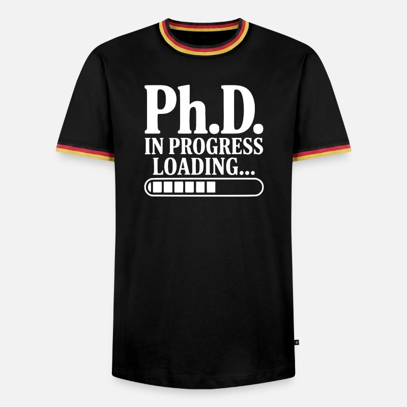 Ph.D. In Progress Loading... - Men's Ringer Shirt - black/tricolour