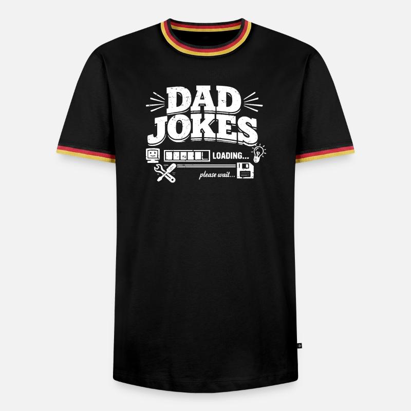 dad jokes loading please wait - Männer Kontrast-T-Shirt - Schwarz/Dreifarbig
