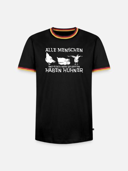 Hühnerflüsterer Huhn Hühnerhalter Hühner - Männer Kontrast-T-Shirt - Schwarz/Dreifarbig