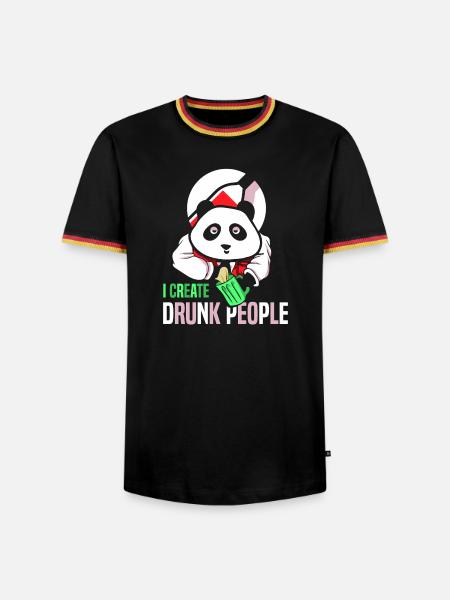 Kellner Barkeeper Ober Bar Bartender barchef - Männer Kontrast-T-Shirt - Schwarz/Dreifarbig