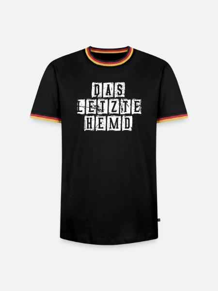 Das letzte Hemd lustiger Spruch - Männer Kontrast-T-Shirt - Schwarz/Dreifarbig