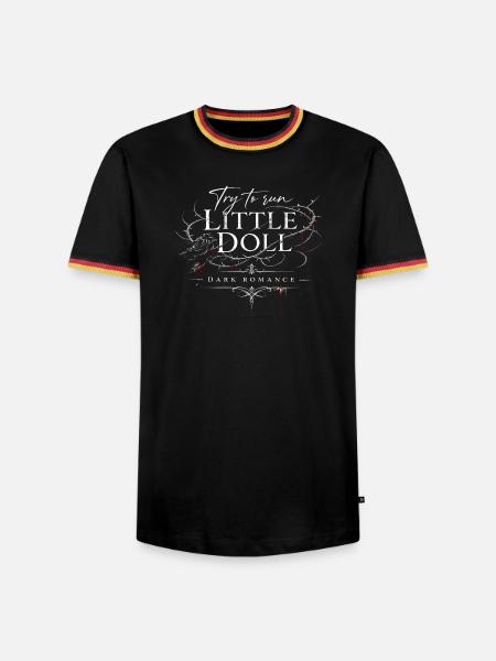 KleinePuppe DunkleRomantik - Männer Kontrast-T-Shirt - Schwarz/Dreifarbig