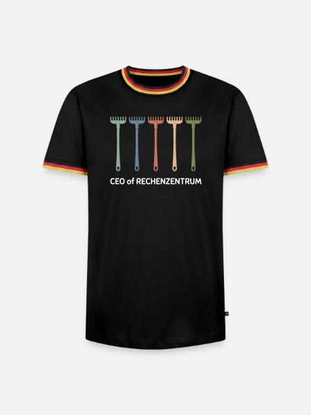 Gärtner Hobbygärtner Rechenzentrum - Männer Kontrast-T-Shirt - Schwarz/Dreifarbig