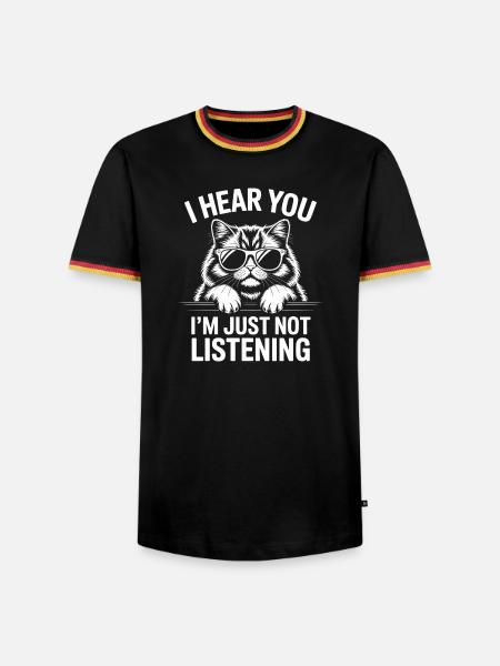 Perserkatze Sprüche Lustiges Perserkatze Geschenk  - Männer Kontrast-T-Shirt - Schwarz/Dreifarbig