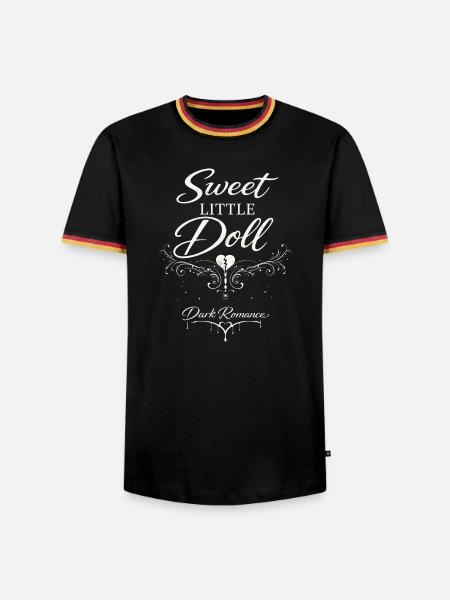 Süße Kleine Puppe Dunkle Romantik - Männer Kontrast-T-Shirt - Schwarz/Dreifarbig