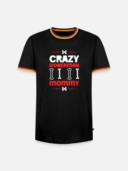 DOBERMAN - Männer Kontrast-T-Shirt - Schwarz/Dreifarbig