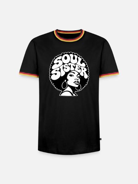 Seelenschwester - Männer Kontrast-T-Shirt - Schwarz/Dreifarbig