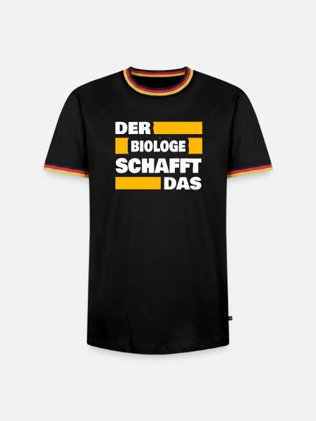 Beruf Biologe - Männer Kontrast-T-Shirt - Schwarz/Dreifarbig