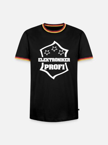 Arbeit Elektroniker - Männer Kontrast-T-Shirt - Schwarz/Dreifarbig