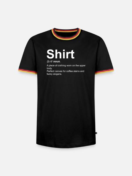 Lustiges Shirt Definition Design - Männer Kontrast-T-Shirt - Schwarz/Dreifarbig
