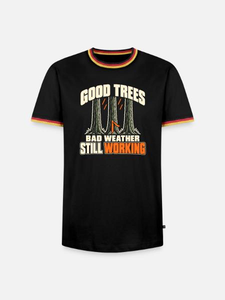 Forstwirtschaft Förster Forstmanagement - Männer Kontrast-T-Shirt - Schwarz/Dreifarbig