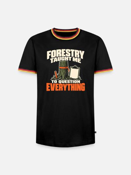 Forstwirtschaft Förster Forstmanagement - Männer Kontrast-T-Shirt - Schwarz/Dreifarbig