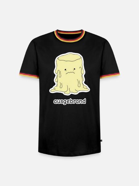 ausgebrand – Kerze Meme - Männer Kontrast-T-Shirt - Schwarz/Dreifarbig