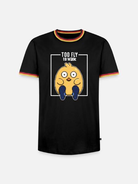 Zu fliegen, um zu laufen - Männer Kontrast-T-Shirt - Schwarz/Dreifarbig