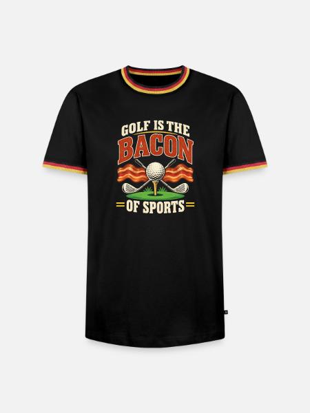 Golfspieler Golf Golfer Geschenk - Männer Kontrast-T-Shirt - Schwarz/Dreifarbig