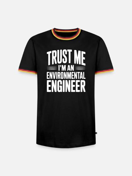Vertrau mir, ich bin Umweltingenieur - Männer Kontrast-T-Shirt - Schwarz/Dreifarbig