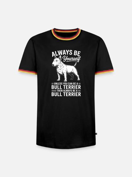 Bullterrier Spruch Lustiges Bullterrier Geschenk - Männer Kontrast-T-Shirt - Schwarz/Dreifarbig