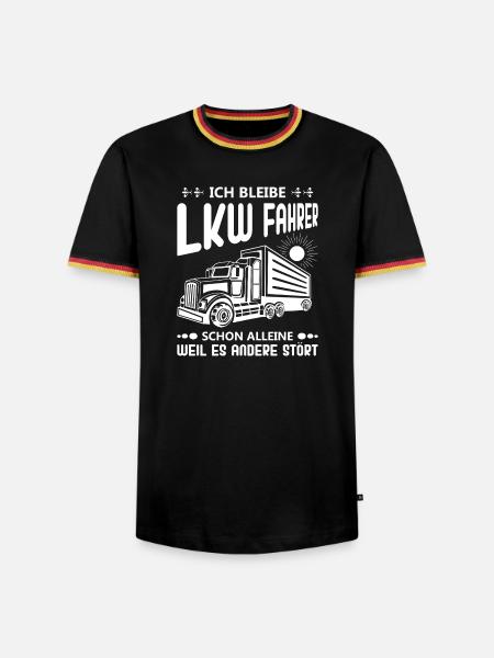 Lkw Fahrer Kraftfahrer LKW-Fahrer - Männer Kontrast-T-Shirt - Schwarz/Dreifarbig