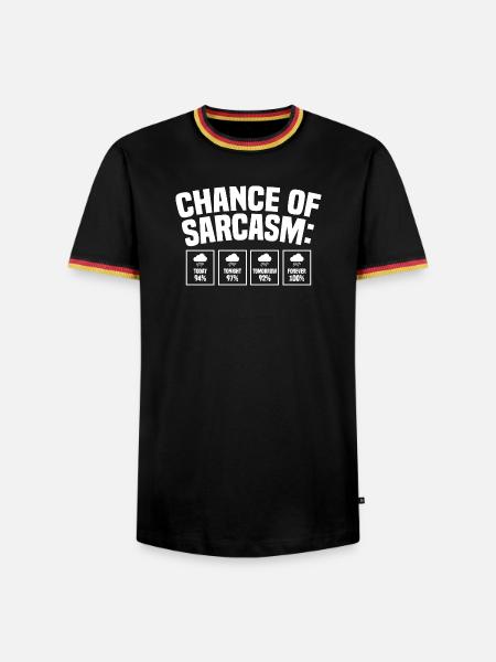 Chance für Sarkasmus Lustig - Männer Kontrast-T-Shirt - Schwarz/Dreifarbig