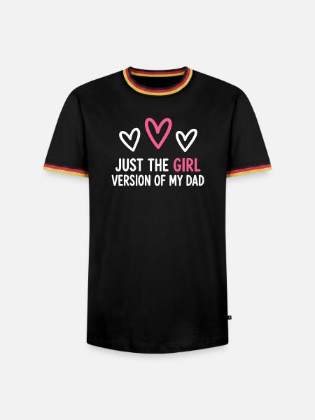Nur die Mädchenversion meines Vaters - Männer Kontrast-T-Shirt - Schwarz/Dreifarbig