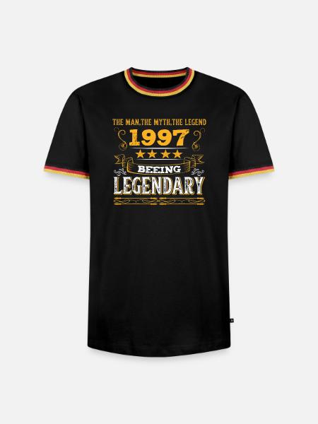 Birthday legendär 1997 - Männer Kontrast-T-Shirt - Schwarz/Dreifarbig