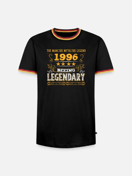 Birthday legendär 1996 - Männer Kontrast-T-Shirt - Schwarz/Dreifarbig